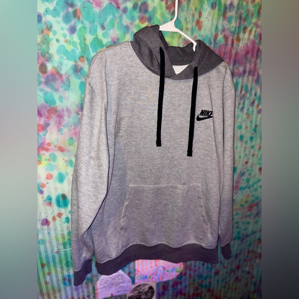 Nike Gray Hoodie with Black Accents